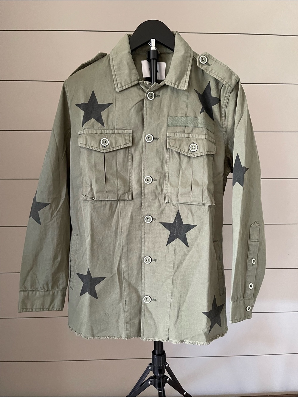 Pistola in Royal HonorStar Print Utility Jacket / Shacket - Picture 2 of 5